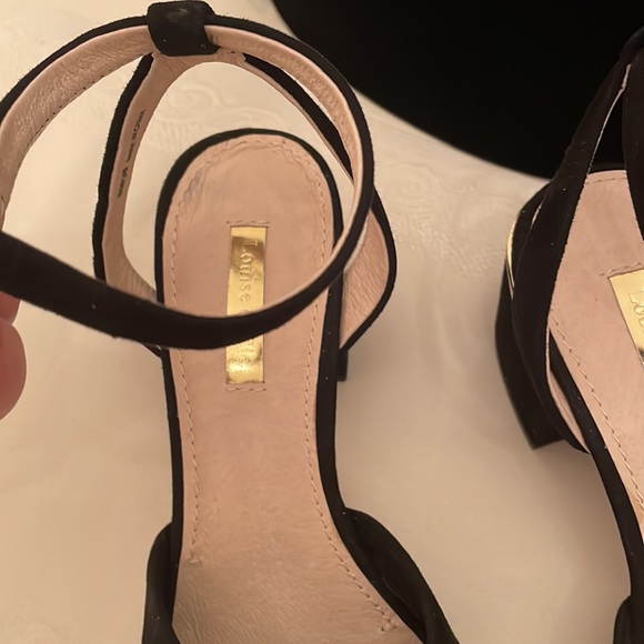 Pretty Louise et Cie LO-Genna suede dressy sandals, ankle strap EUC (OLCC) - Picture 2 of 12